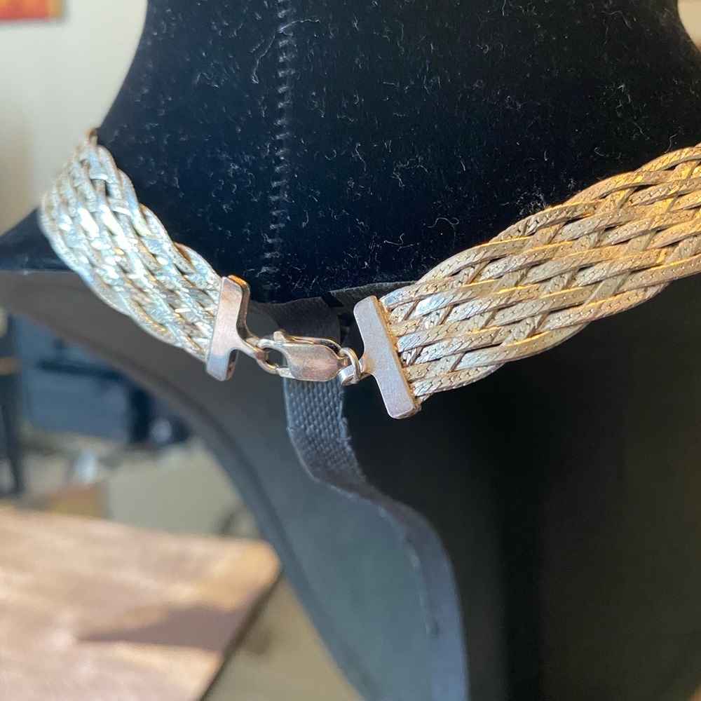 Silver Cameo Choker Necklace - Picture 4 of 7